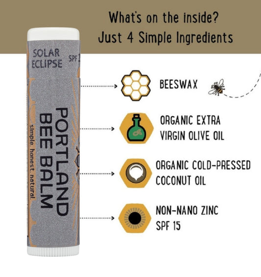 Solar Eclipse SPF 15 (w/ Zinc Oxide) Beeswax Lip Balm