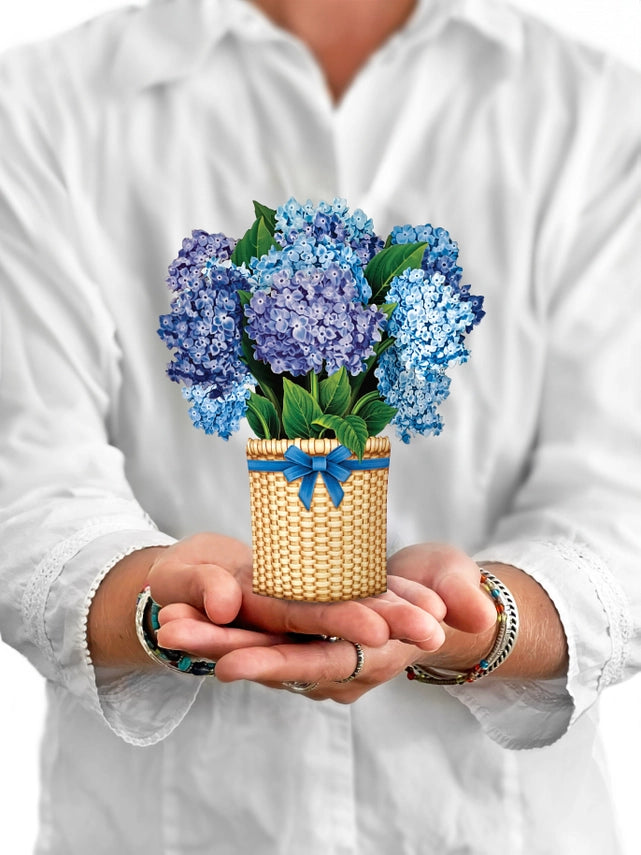 Mini Nantucket Hydrangeas | Pop-Up Greeting Card