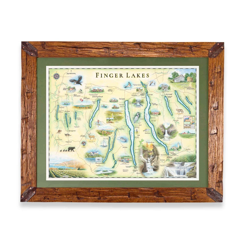 Hand-Drawn Map | Finger Lakes, NY