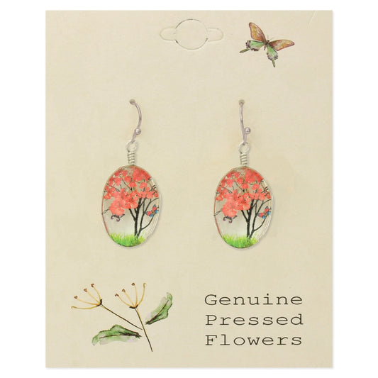 Pink Cherry Blossoms | Dried Flower Earrings
