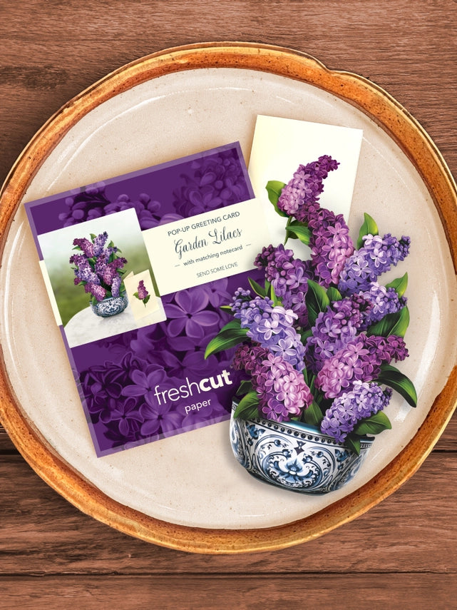 Mini Garden Lilacs | Pop-Up Greeting Card