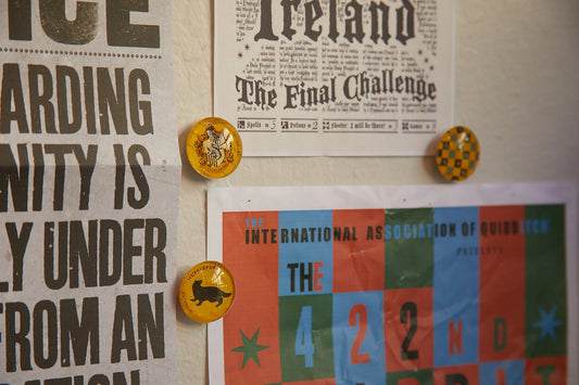 Hufflepuff Glass Magnets | Harry Potter