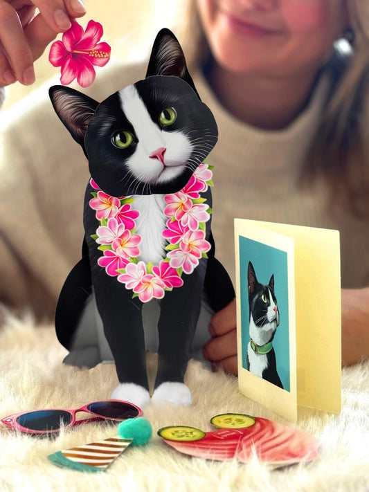 Tuxedo Cat | Pop-Up Greeting Card