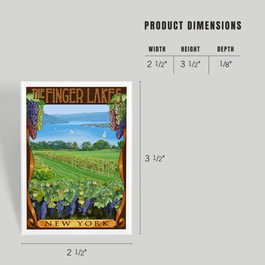 Magnet - Finger Lakes, NY, Vineyard