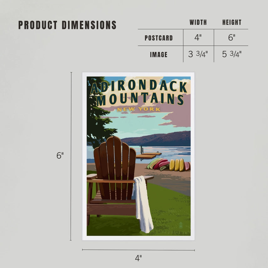 Chair Lake, Adirondack Mountains, NY - Premium Postcards