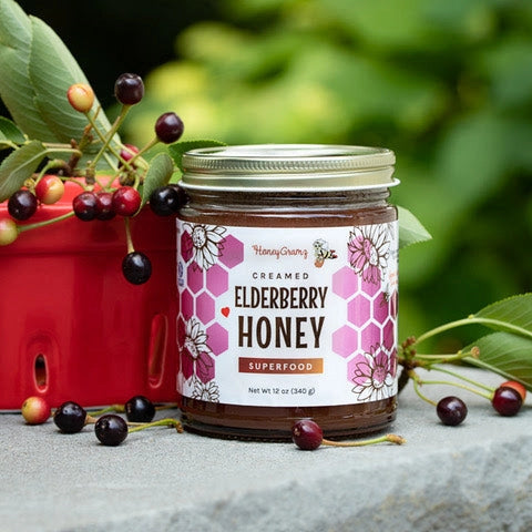 Elderberry Creamed Honey