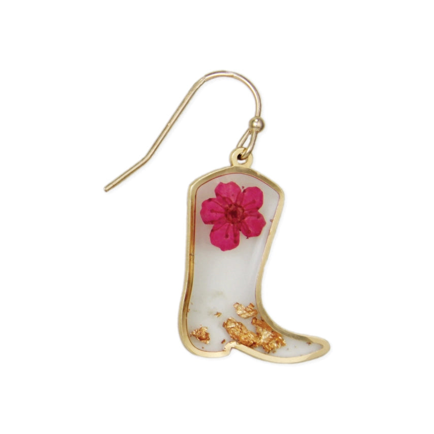 Botanical Cowboy Boots | Dried Flower Earrings