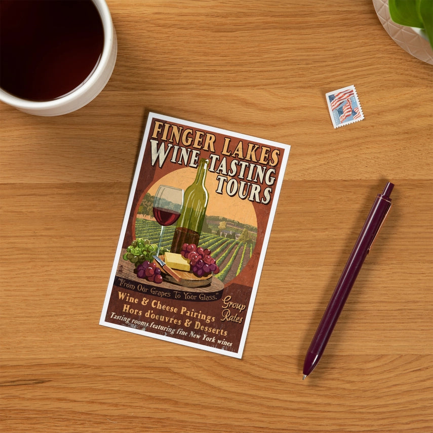 Wine Tasting, Finger Lakes, NY - Premium Postcards