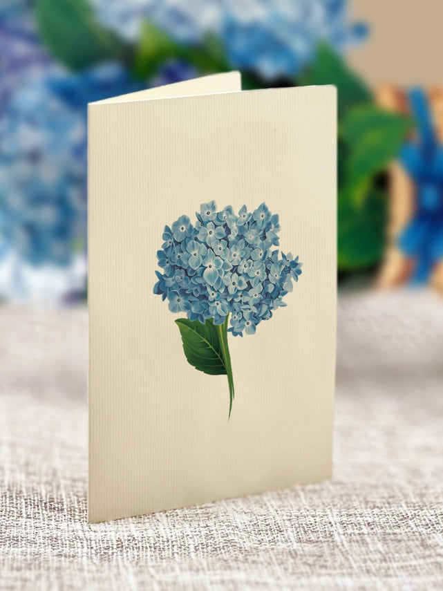 Mini Nantucket Hydrangeas | Pop-Up Greeting Card