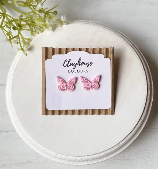 Taylor Swift Inspired Pink Butterfly | Clay Earrings