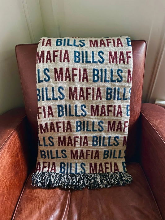 Bills Mafia Woven Cotton Throw | Buffalo Bills