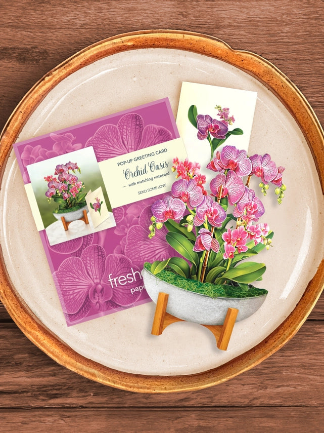 Mini Orchid Oasis | Pop-Up Greeting Card