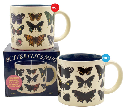 Butterflies Heat-Changing Coffee Mug - 14oz