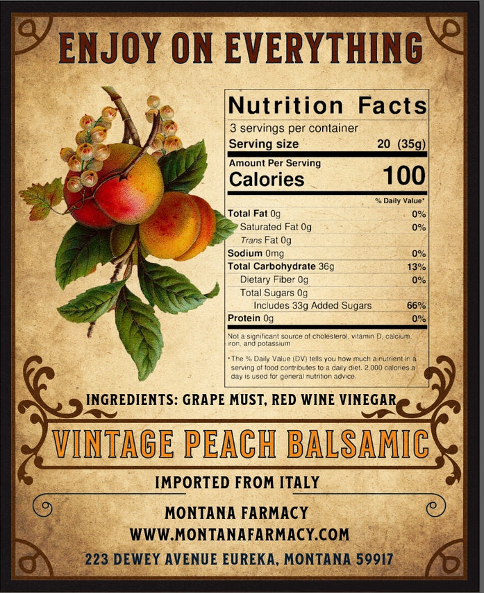 Vintage Peach | Balsamic Vinegar 100ml (NEW ARRIVAL)