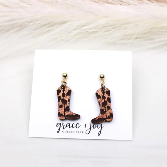Cowboy Boot | Acrylic Earrings