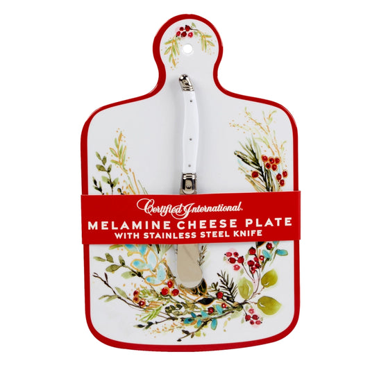 Christmas Gatherings | Melamine Cheese Plate + Stainless Steel Knife