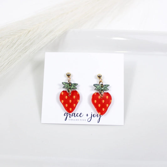 Strawberry | Acrylic Earrings