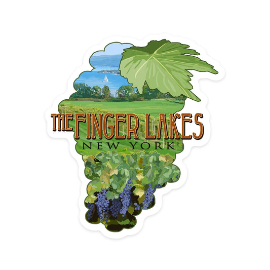 Sticker - Finger Lakes, NY, Vineyard