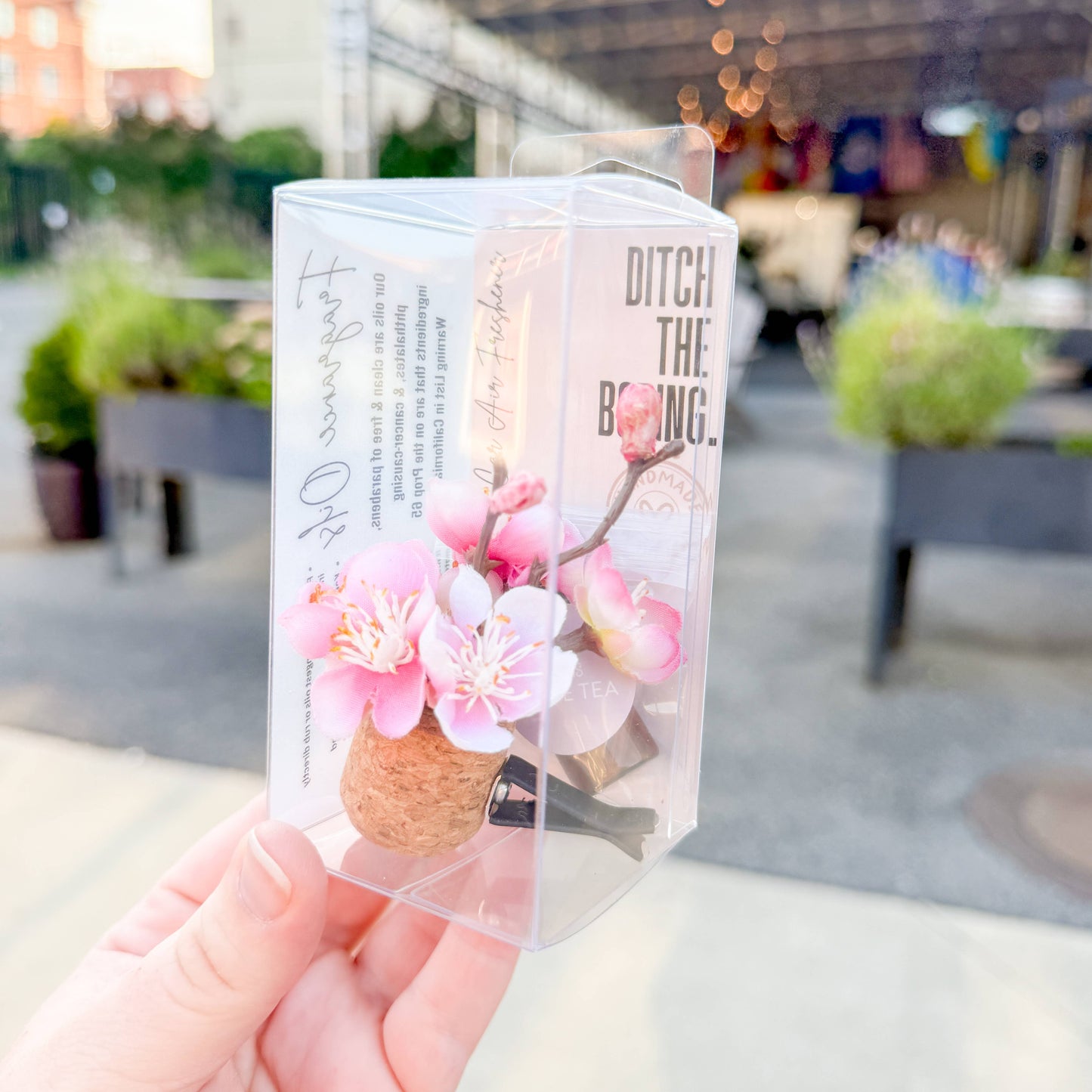 Pink Cherry Blossom Car Vent Clip Diffuser | Vroom Blooms