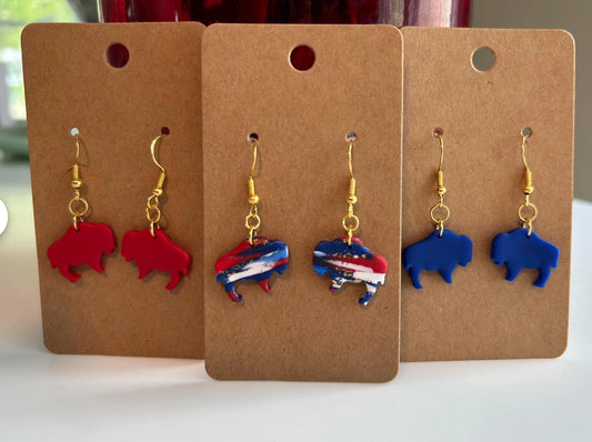 Buffalo Clay Earrings | Buffalo Bills