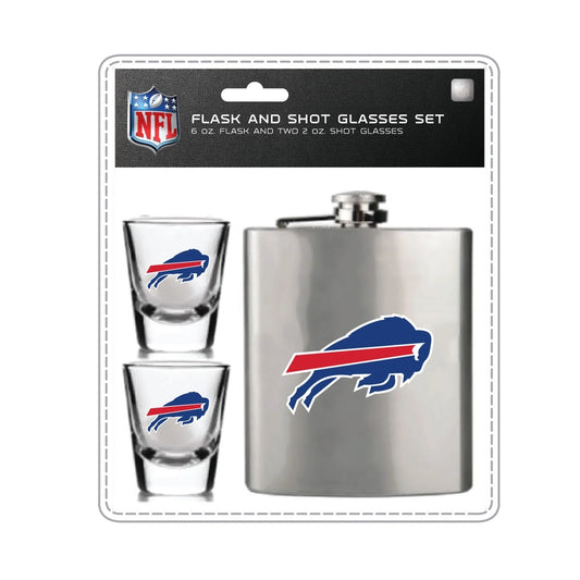 Flask & Shot Glasses Set | Buffalo Bills