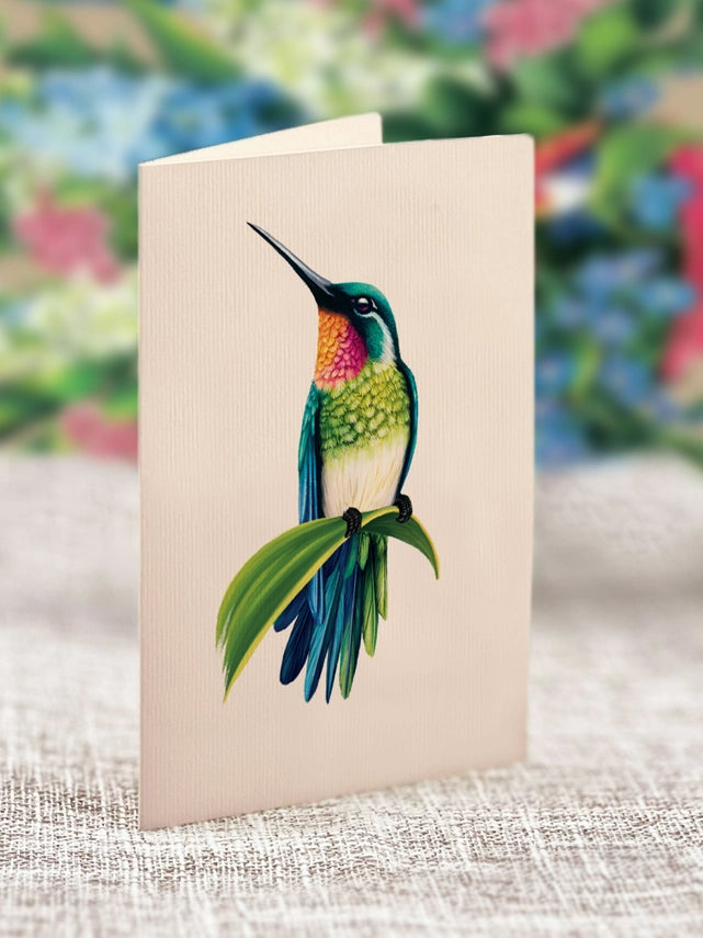 Hummingbird Oasis | Pop-Up Greeting Card