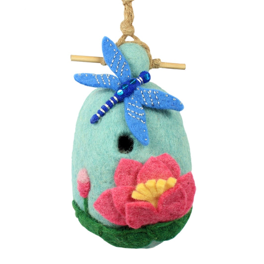 Lotus Dragonfly | Felt Birdhouse