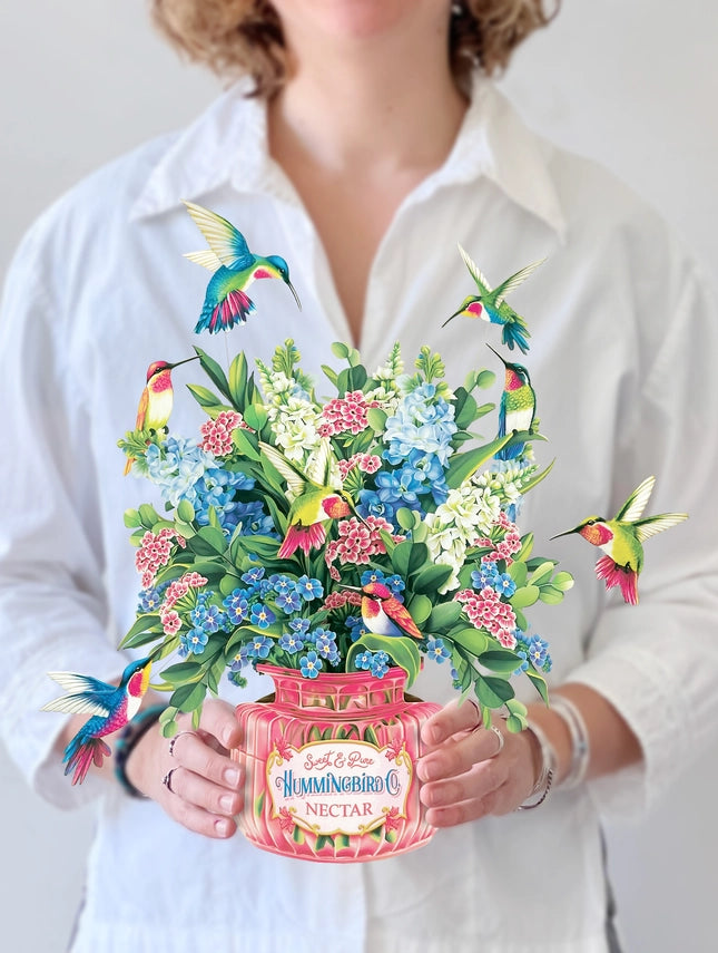 Hummingbird Oasis | Pop-Up Greeting Card