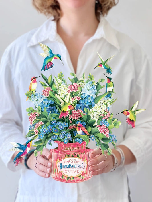 Hummingbird Oasis | Pop-Up Greeting Card