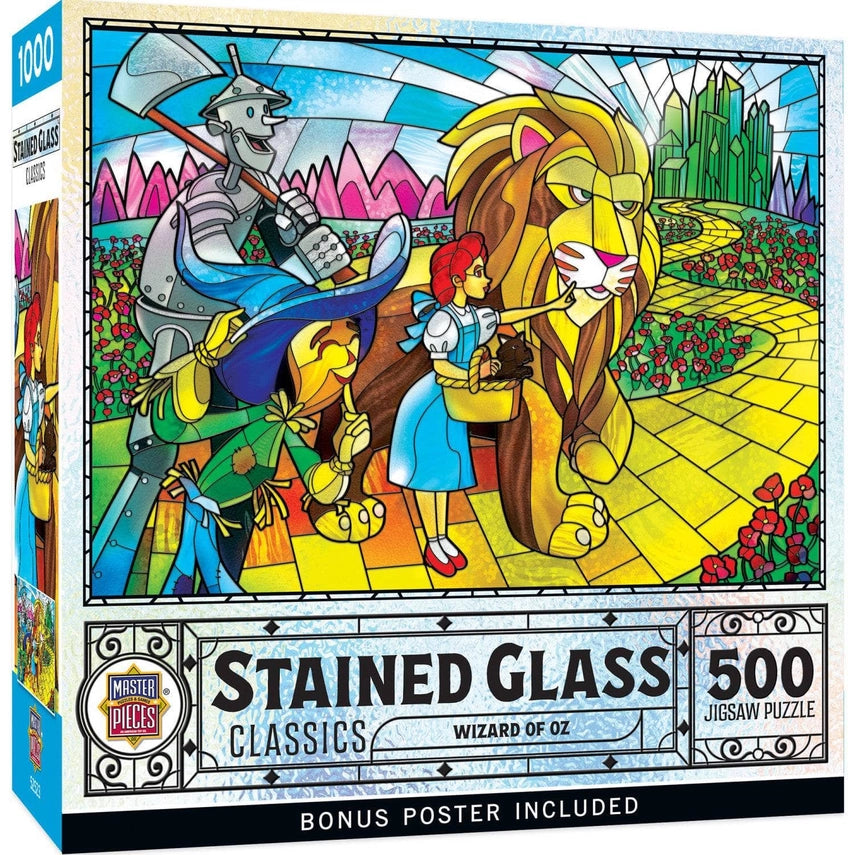Stained Glass 500PC Puzzle | The Wizard Of Oz
