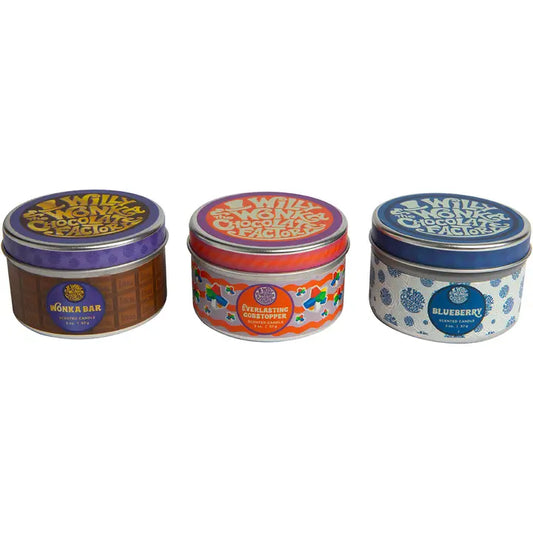 Willy Wonka & The Chocolate Factory: Scented Tin Candle Set Of 3