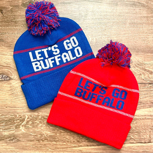 Let's Go Buffalo Pom-Pom Knit Hat | Buffalo Bills (NEW ARRIVAL)