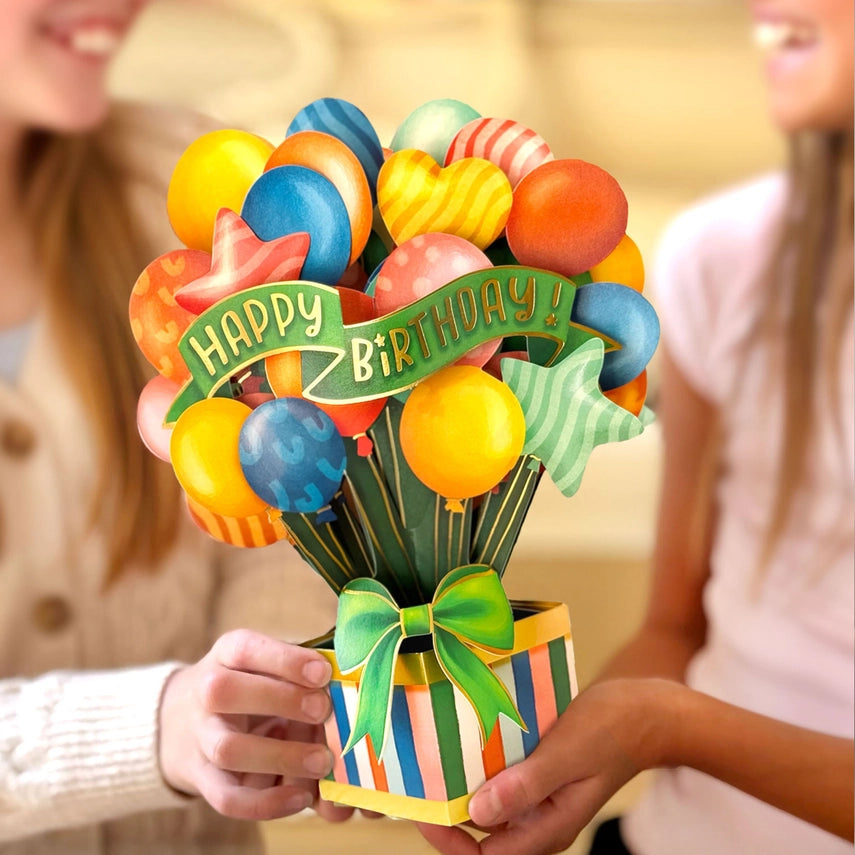 Classic Birthday Balloons | Pop-Up Greeting Card (NEW ARRIVAL)