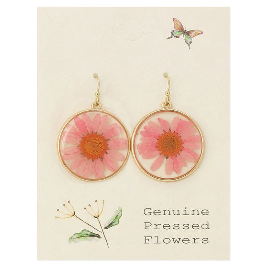 Pink Chrysanthemum | Dried Flower Earrings
