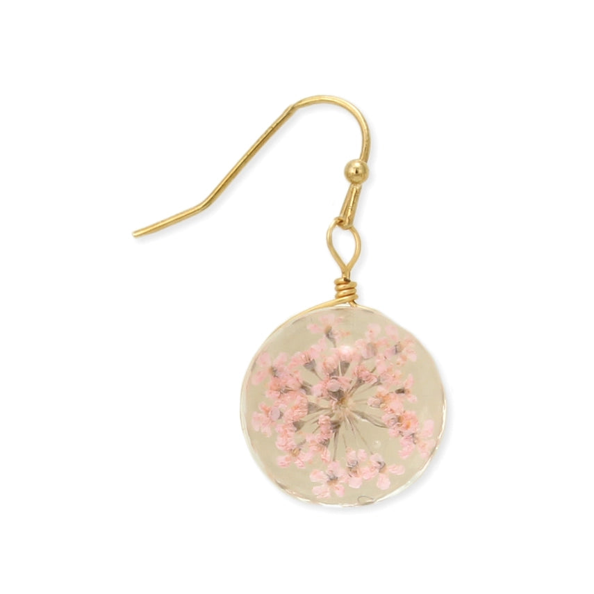 Pink Baby's Breath | Dried Flower Earrings