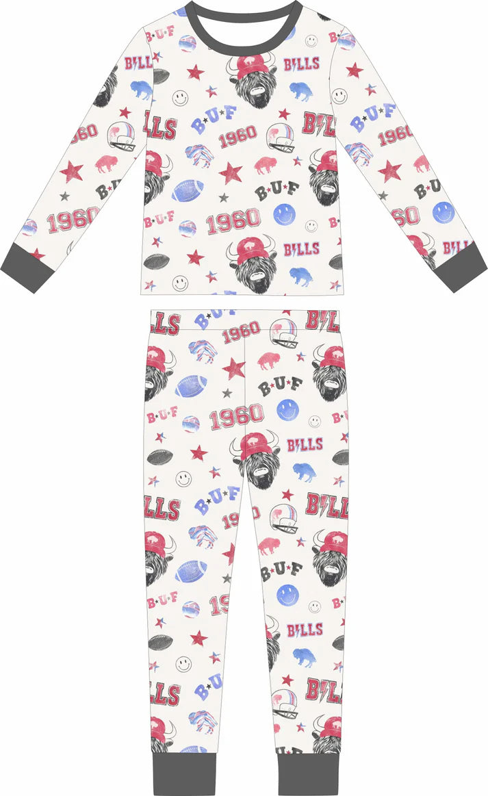 Vintage Football Bamboo Toddler 2PC Set | Buffalo Bills (NEW ARRIVAL)
