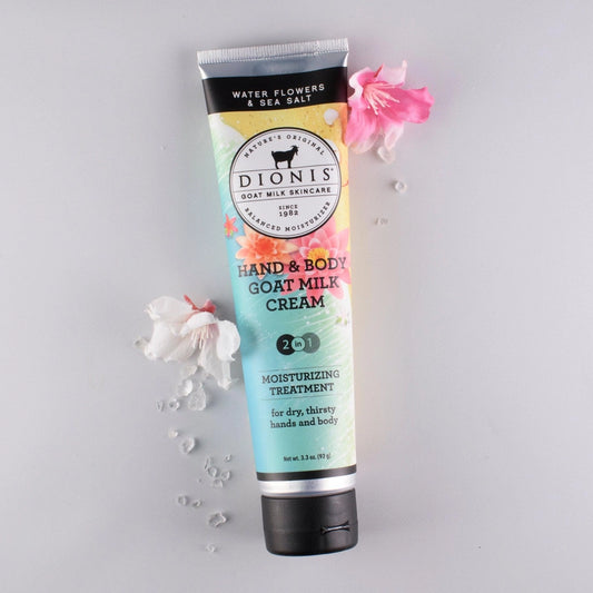 Water Flowers & Sea Salt | Hand & Body Goat Milk Cream 3.3oz