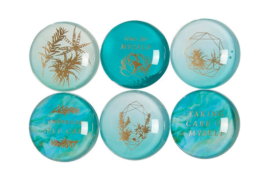 Inner World Self-Care Glass Magnets | Set Of 6