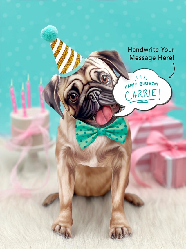 Pug | Pop-Up Greeting Card