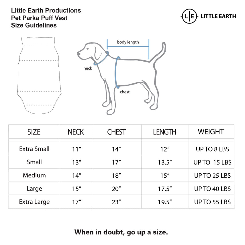 Pet Parka Puffer Vest | Buffalo Bills