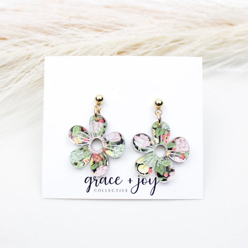Pastel Floral | Acrylic Earrings