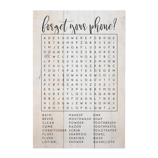 Forget Phone - Wooden Sign