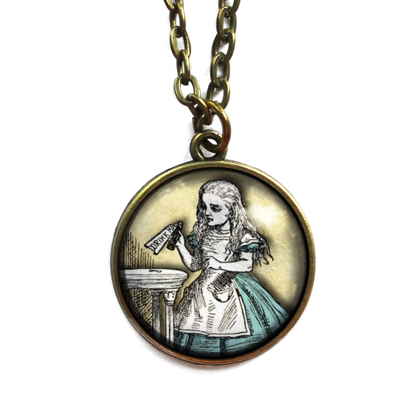 Alice In Wonderland (LG) | Glass Cabochon Necklace