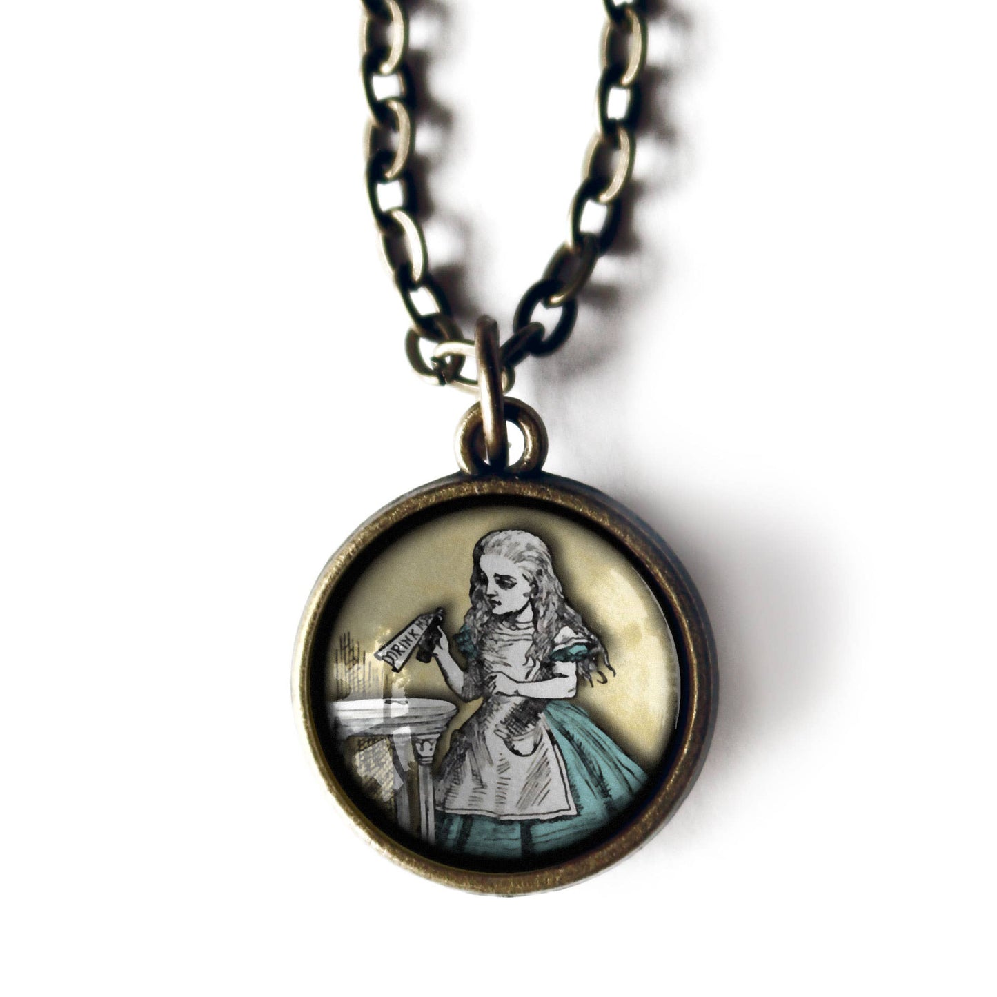 Alice In Wonderland (SM) | Glass Cabochon Necklace