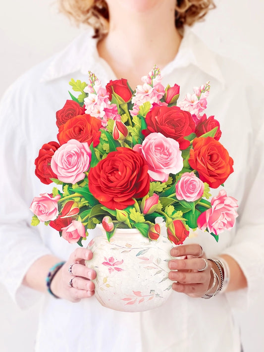 Blooming Roses | Pop-Up Greeting Card