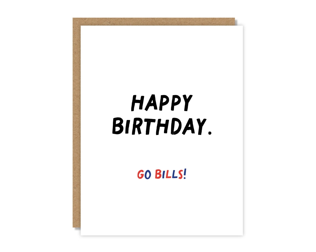 "Happy Birthday. Go Bills!" Greeting Card