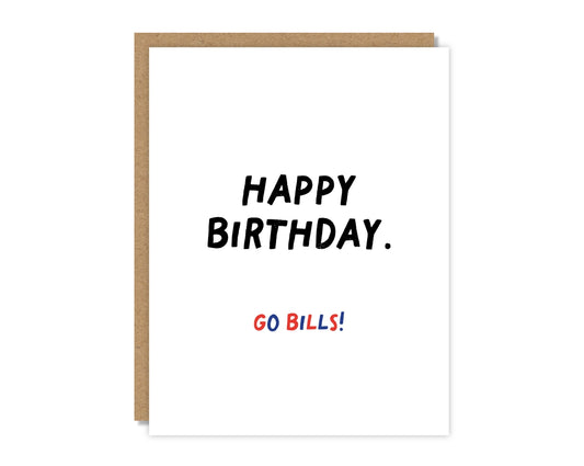 "Happy Birthday. Go Bills!" Greeting Card