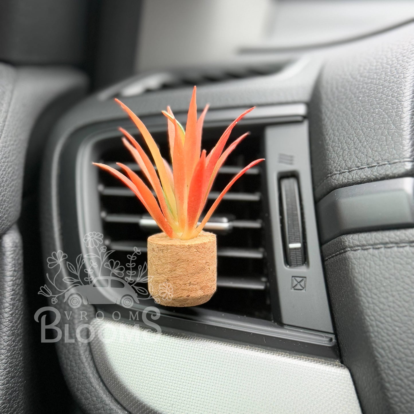 Orange Spikey Plant Car Vent Clip Diffuser | Vroom Blooms