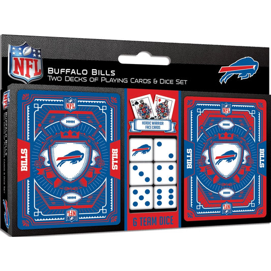 2 Decks Of Playing Cards & Dice Set | Buffalo Bills