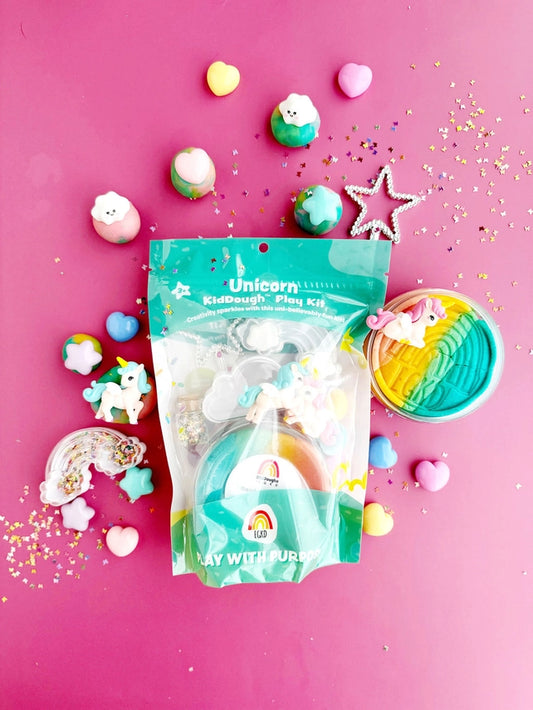 Unicorn KidDough Play Kit | Rainbow Sherbet